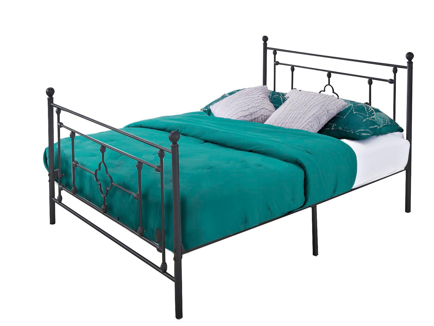 T Metal bed C11 Double BLACK