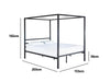 T Canopy bed frame Black Queen size