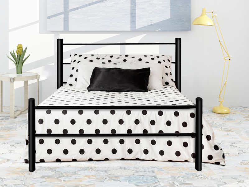 Sol Metal Bed Frame Black - King Single