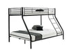T Triple Bunk Bed Black 36cm top guardrail