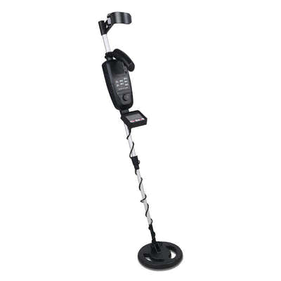 DS NA LCD Screen Metal Detector with Headphones - Black