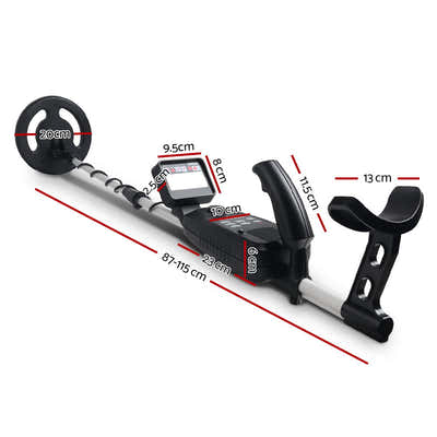 DS NA LCD Screen Metal Detector with Headphones - Black