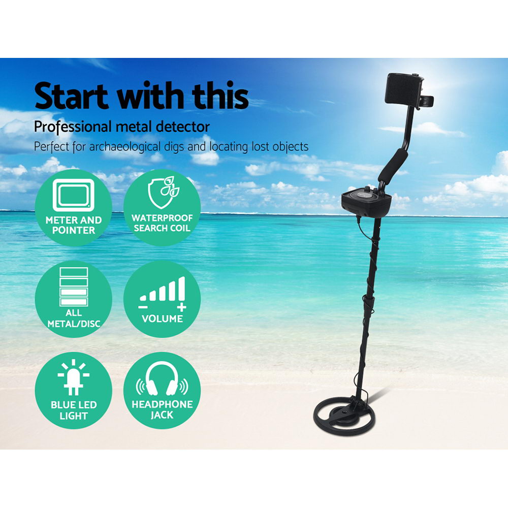 DS NA LED Metal Detector with Headphones - Black