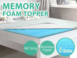 Memory Foam Mattress Topper 5 cm – King
