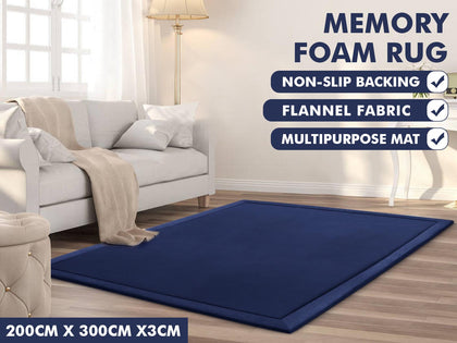 MemFoam Rug 200x300 Navy