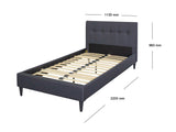 Novo King Single Bed - Fabric