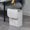 DS BS Kitchen Cabinet Door Hanging Trash Can with Lid-White