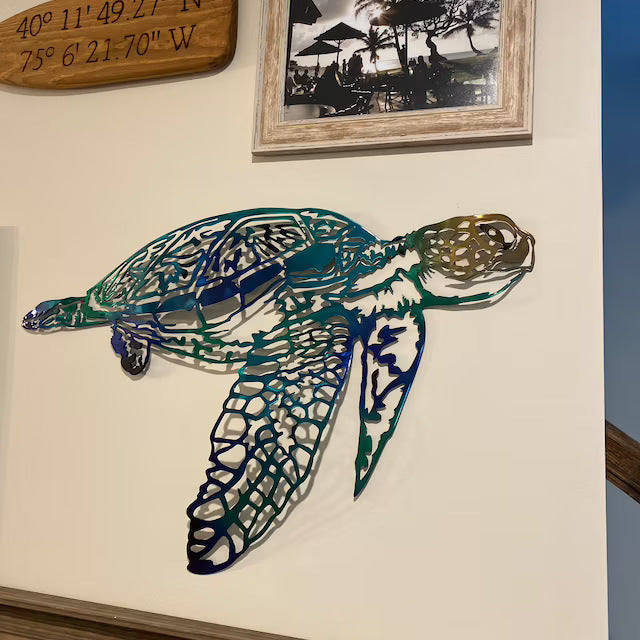DS BS Marine Life Metal Wall Art Décor-Sea Turtle