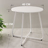 DS BS Steel Cross Frames Legs Round Sofa Side Coffee Table-Black