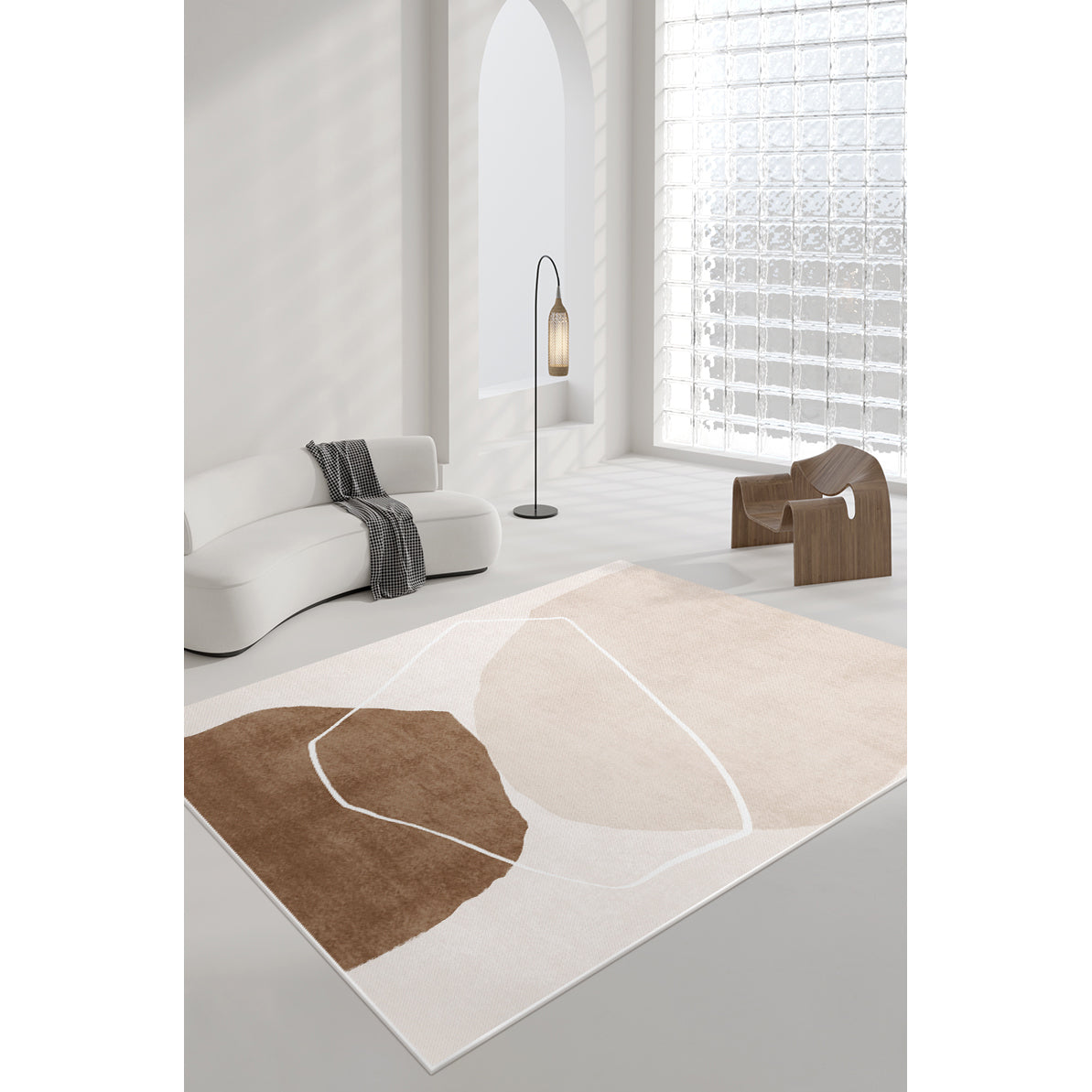 DS BS Modern Abstract Non-Shedding Area Rug Illusory 120X160CM