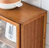 DS BS 3 Tier Bamboo Free Standing Multifunctional Cabinet Rack