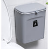 DS BS Kitchen Cabinet Door Hanging Trash Can with Lid-Gray