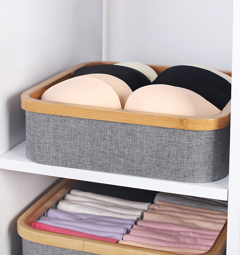 DS BS 4 Cell Non-Lidded Square Underwear Storage Basket