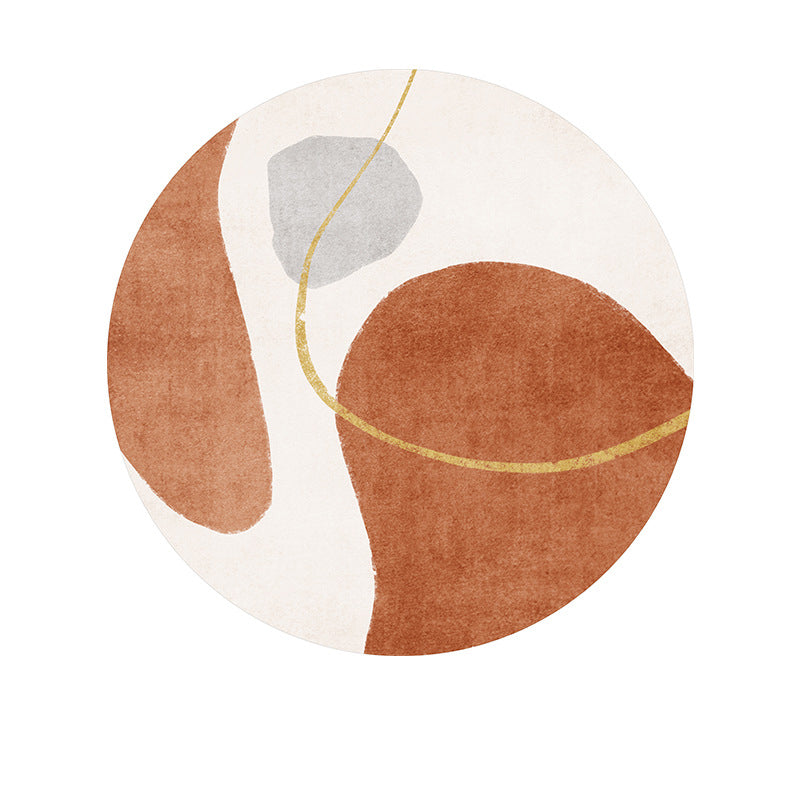 DS BS Modern Abstract Non-Shedding Area Round Rug Autumn-120cm
