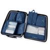 DS BS Travel Storage Luggage Organizer Pouch Set of 7-Blue