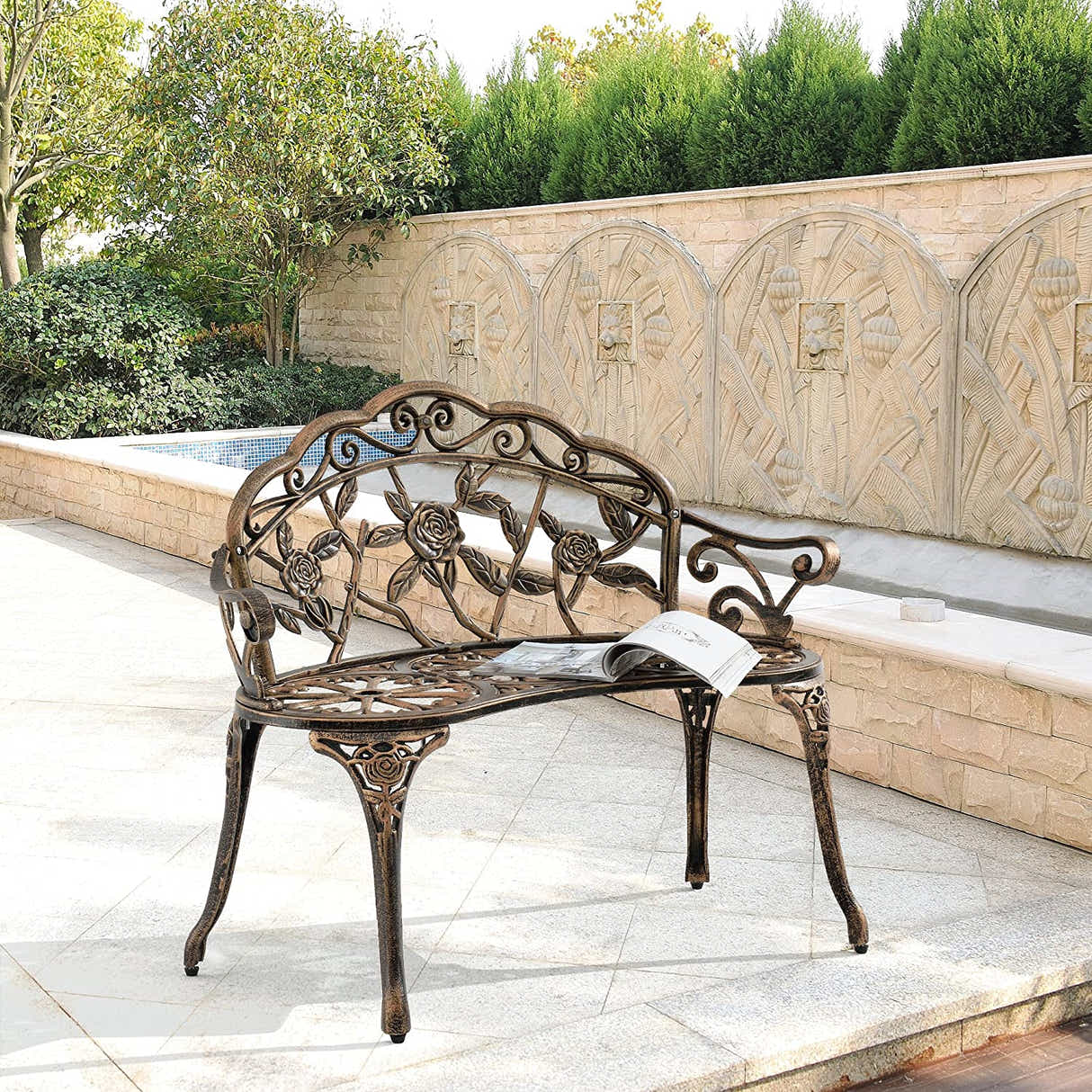 DS Ornato Garden Bench Cast Aluminium