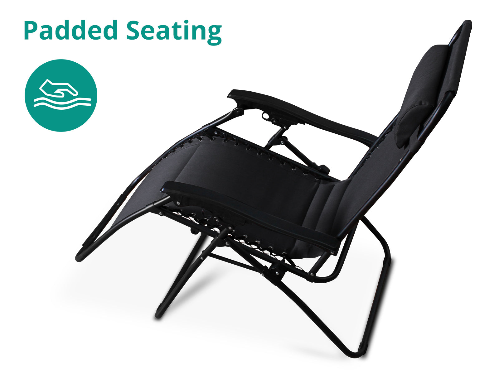 Zero Gravity Chair Padded Black