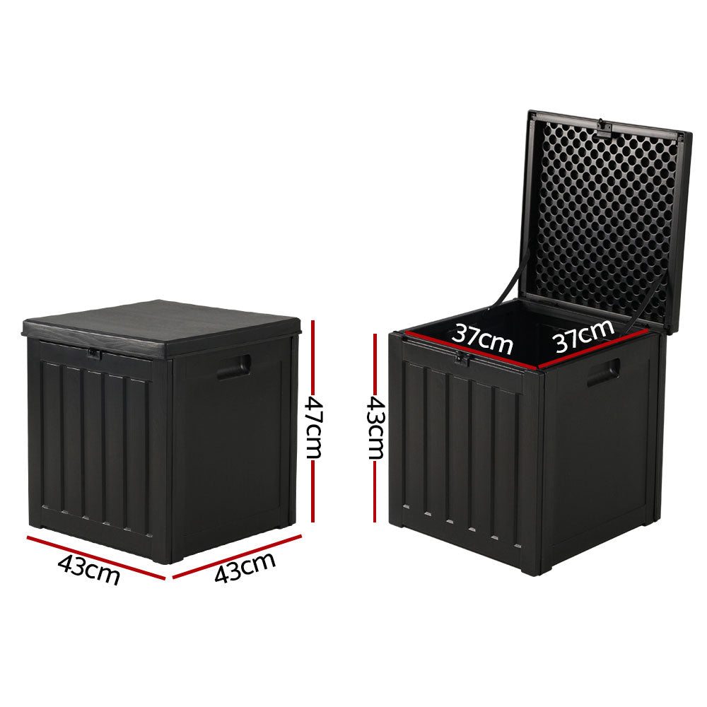 DS NA 80L Outdoor Storage Box Waterproof Container Indoor Garden Toy Tool Shed