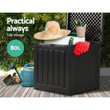 DS NA 80L Outdoor Storage Box Waterproof Container Indoor Garden Toy Tool Shed