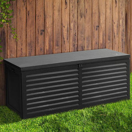 Outdoor Storage Box 390L black