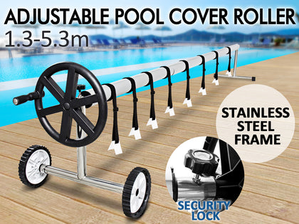 Swimming Pool Cover Roll 5Pc 1.3-5.3M
