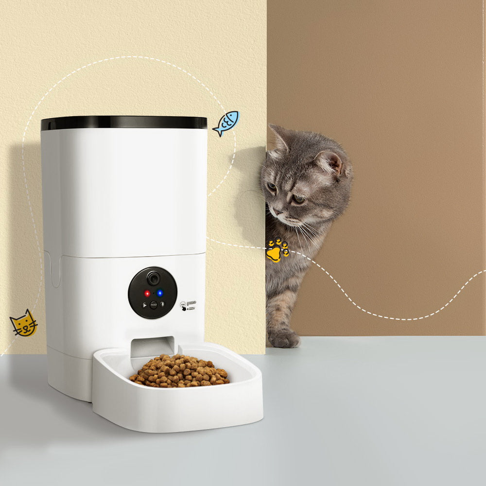 DS NA Automatic Pet Feeder 6L Auto Camera Dog Cat Smart Video Wifi Food App Hd