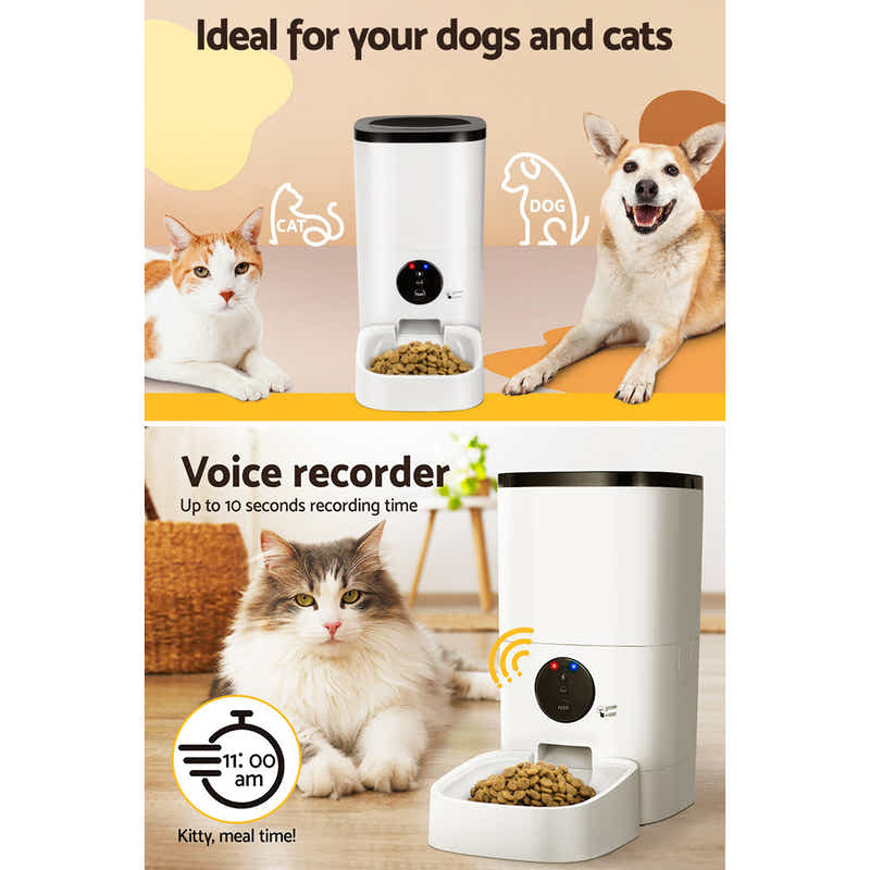 DS NA Automatic Pet Feeder 6L Auto Wifi Dog Cat Feeder Smart Food App Control