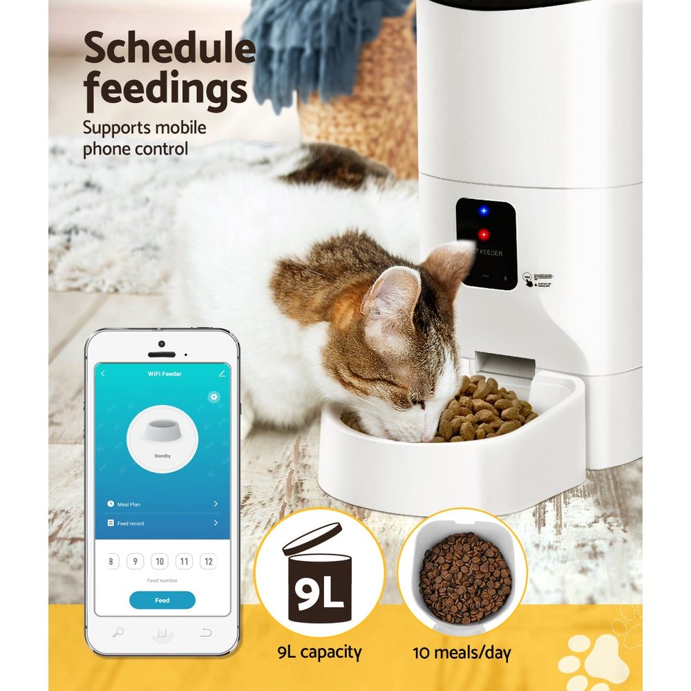 DS NA Automatic Pet Feeder 9L Auto Wifi Dog Cat Feeder Smart Food App Dispenser