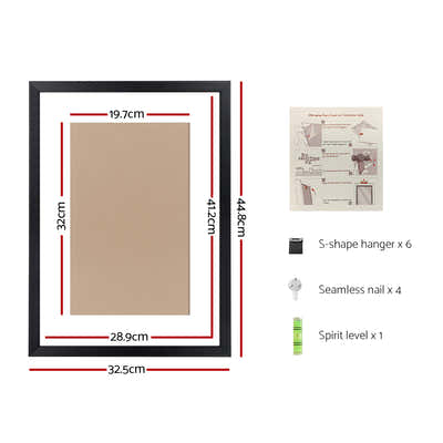 DS NA 3 PCS Photo Frame Wall Set A3 Picture Home Decor Art Gift Present Black