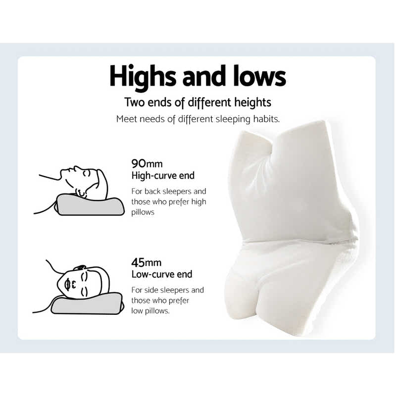 DS NA Memory Foam Pillow Neck Pillows Contour Rebound Pain Relief Support