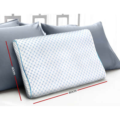 DS NA Memory Foam Pillow Ice Silk Cover Contour Pillows Cool Cervical Support
