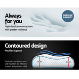 DS NA Memory Foam Pillow Ice Silk Cover Contour Pillows Cool Cervical Support