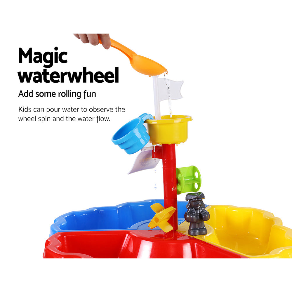 DS NA Keezi Kids Beach Sand and Water Sandpit Outdoor Table Childrens Bath Toys