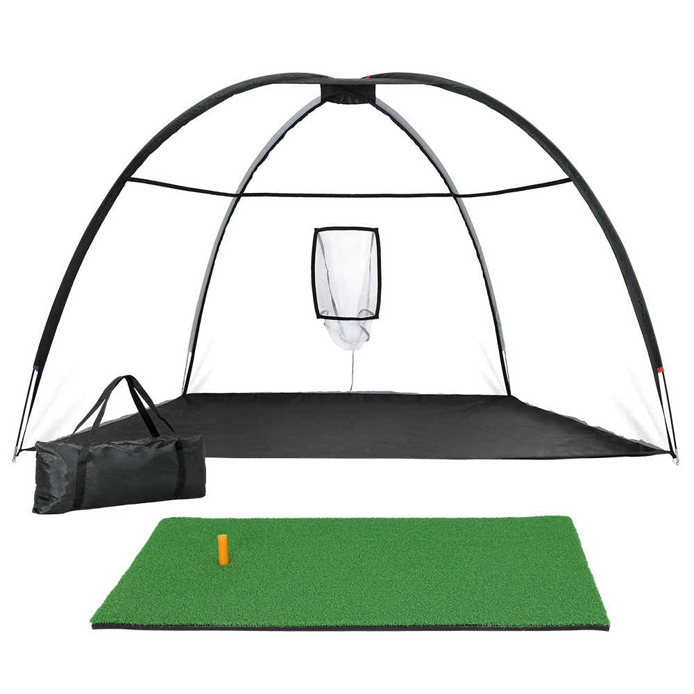 DS NA Everfit 3.5M Golf Practice Net with Driving Mat Training Target HittingMat