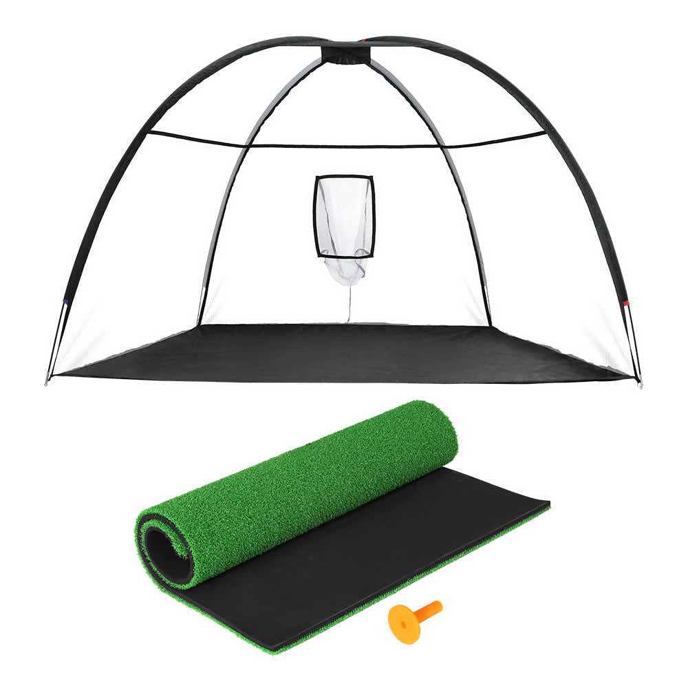 DS NA Everfit 3.5M Golf Practice Net with Driving Mat Training Target HittingMat