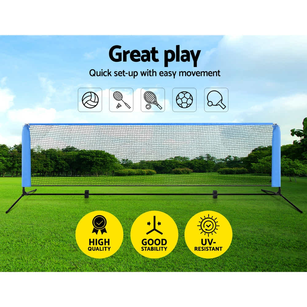 DS NA Portable Sports Net Stand Badminton Volleyball Tennis Soccer 3m 3ft Blue