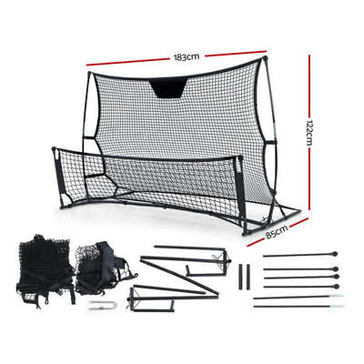 Portable Soccer Rebounder Net Volley Training Football Goal Pass Trainer