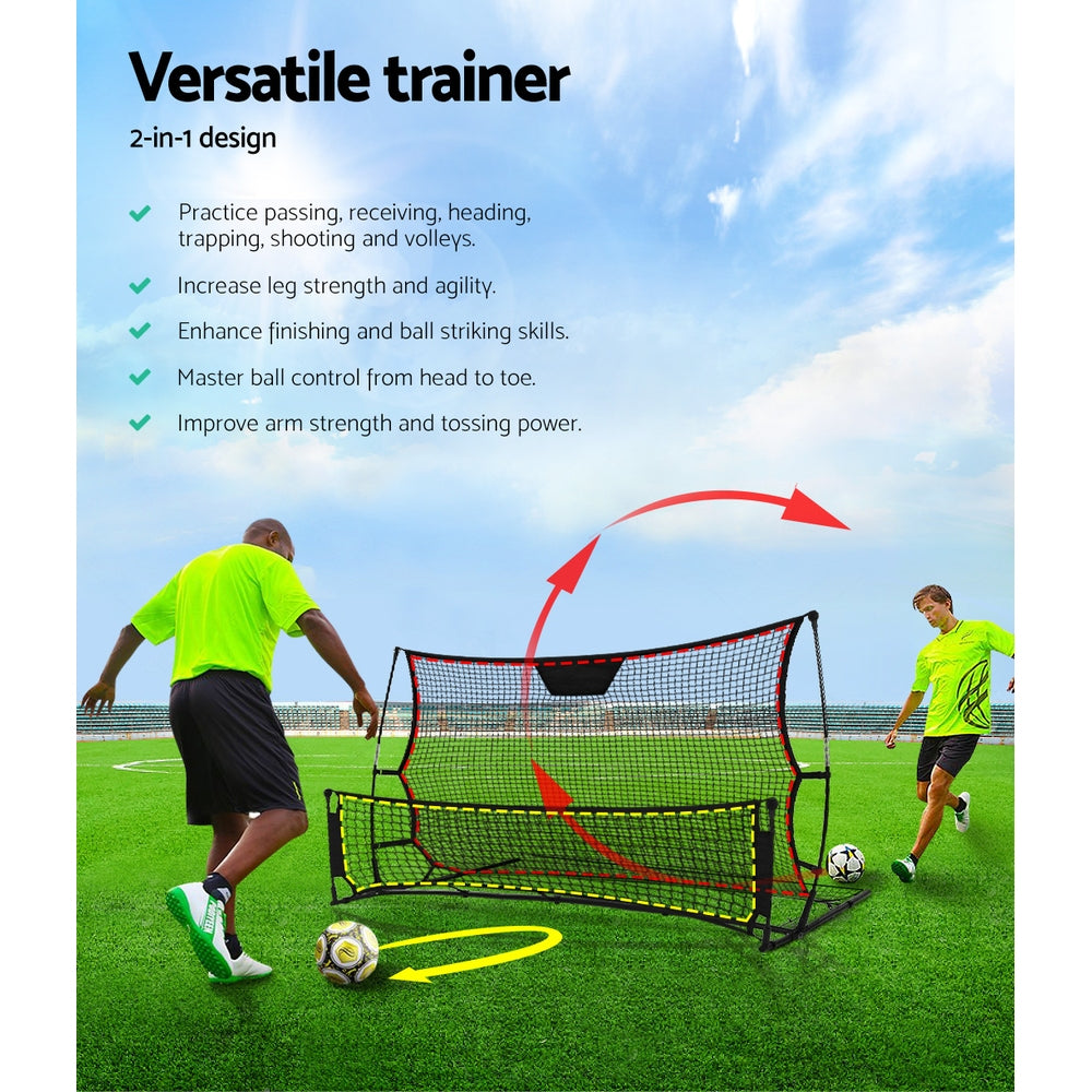 DS NA Everfit Portable Soccer Rebounder Net Volley Training Football Goal XL
