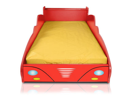 T Supreme F1 Racing Car Bed Red with Bon15 Single