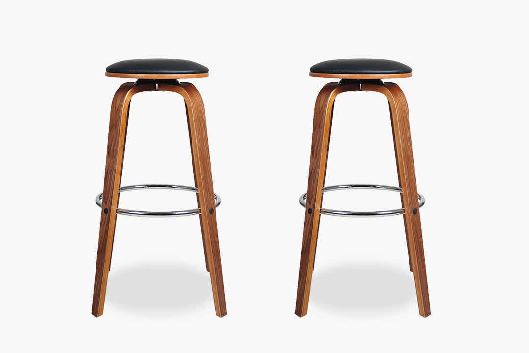 Swivel Bar Stool Black - Set of 2