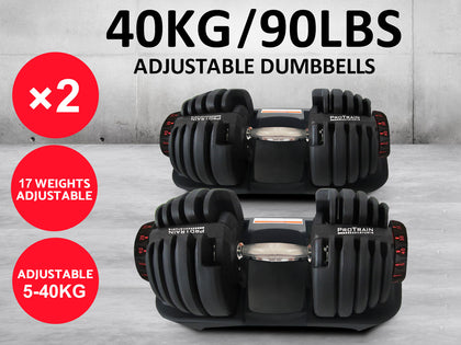 Pair Adjustable Dumbbells 40KG