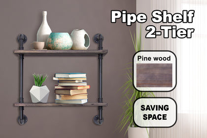 Pipe Shelf 2-Tier