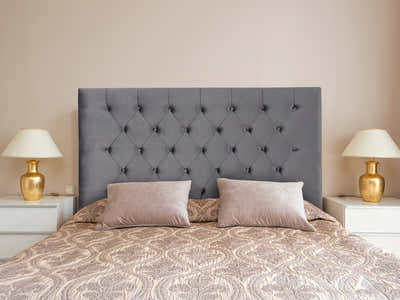DS Rakel Velvet Headboard Grey - Queen