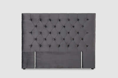 DS Rakel Velvet Headboard Grey - Queen
