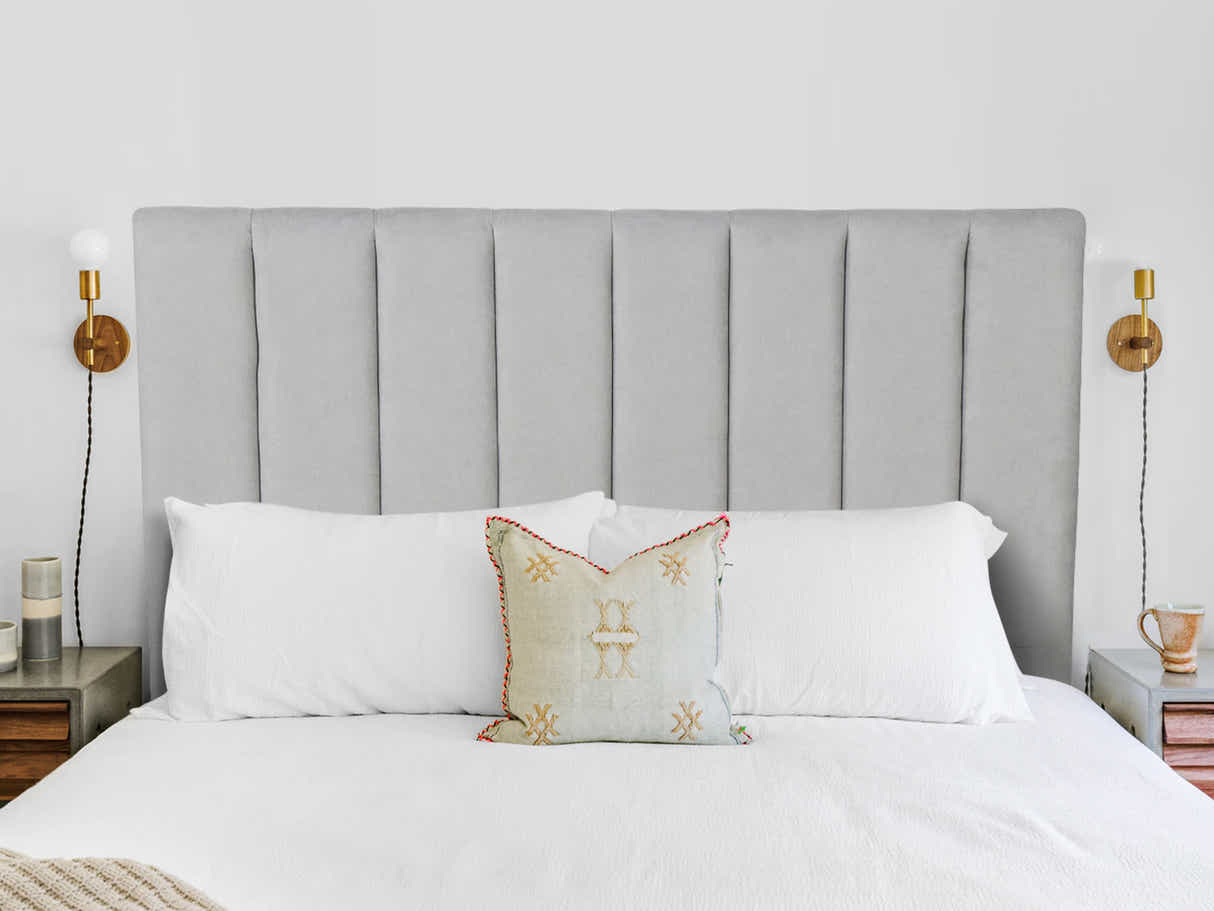 T Tada Headboard Sk Fabric Grey