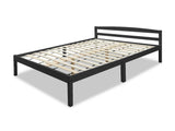 Wayford Bed Frame Black - & Euro Top Mattress B34 - Queen