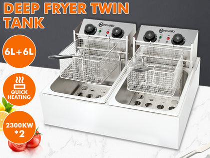 Twin Tank Electric Fryer