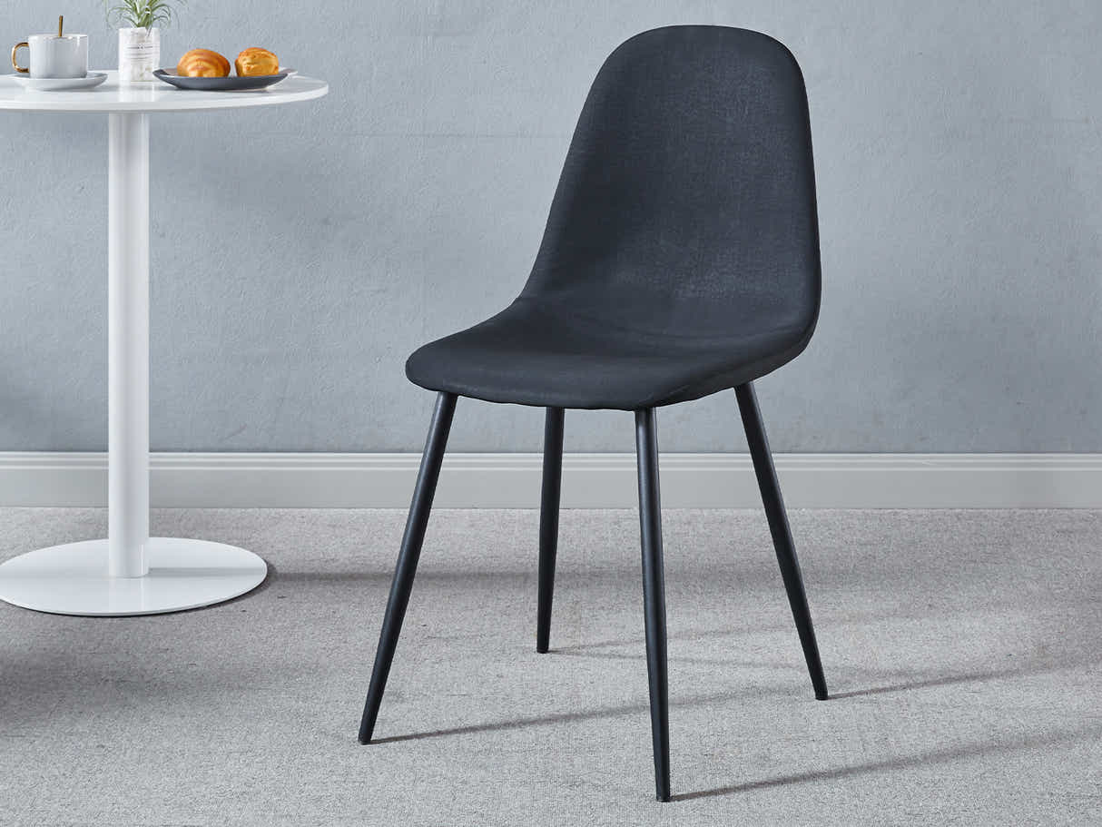 DS Axis PU Dining Chair Black - Set of 4