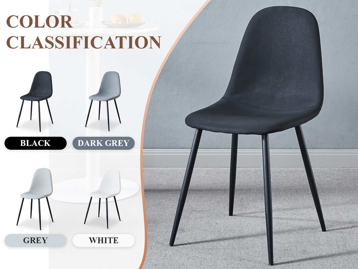 DS Axis PU Dining Chair Black - Set of 4