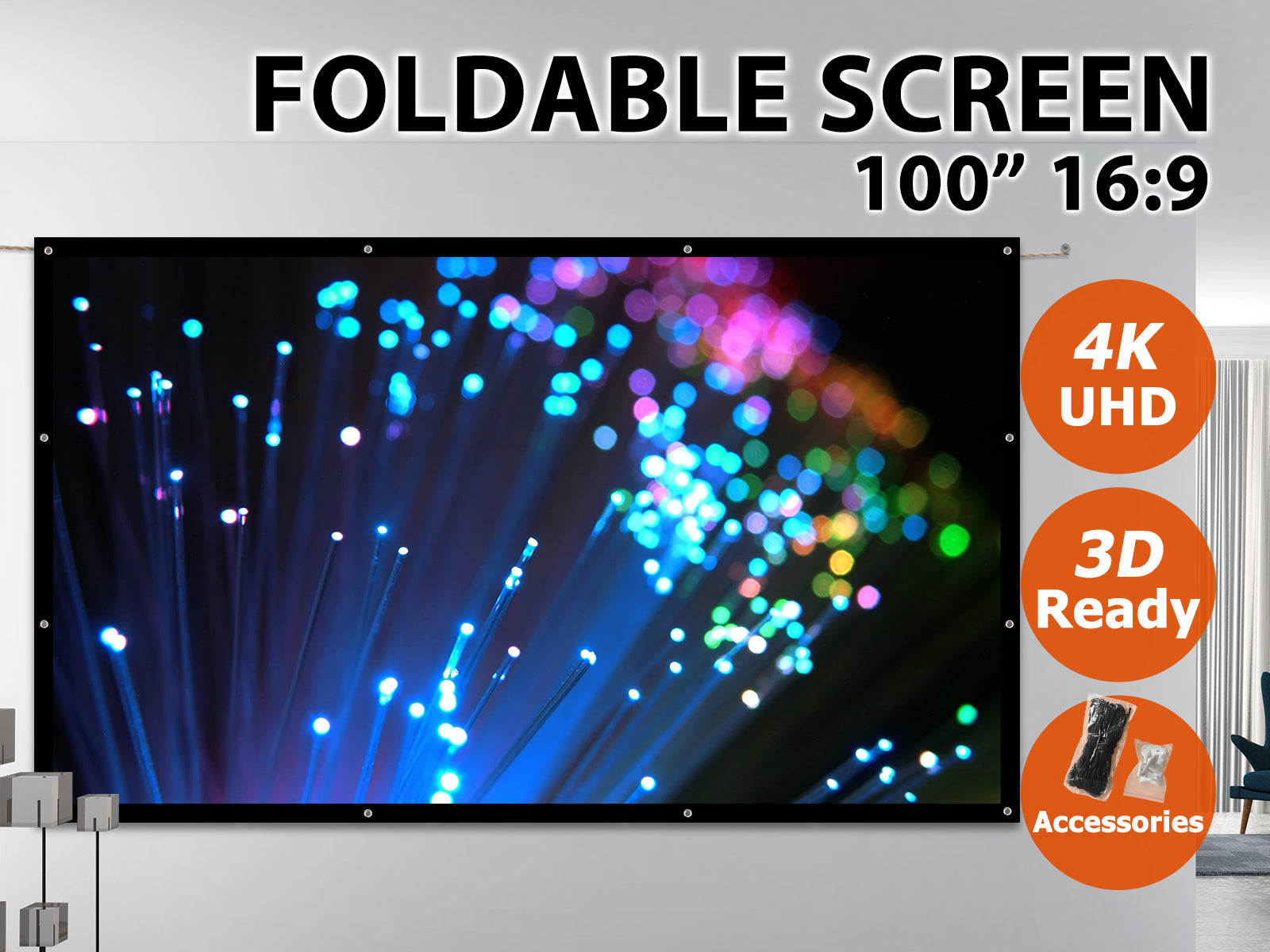 Collapsible Screen 100''  16:9